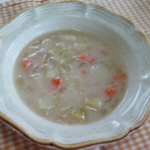 アーモンドミルクの野菜スープ
